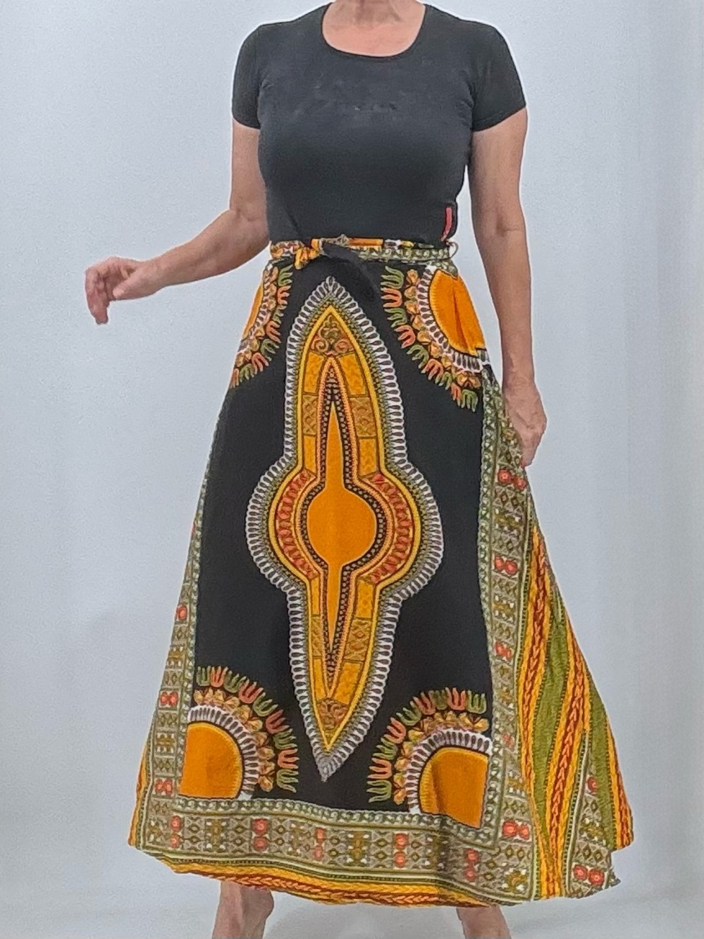 Look At Me Neelam Traditional African Tribal Ankara Dashiki Kitenge Wrap Skirt